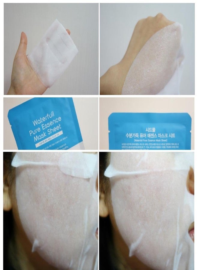 Sidmool Waterfull Pure Essence Mask Sheet 0.8 oz X 8 Moisture Facial Pack - Image 3